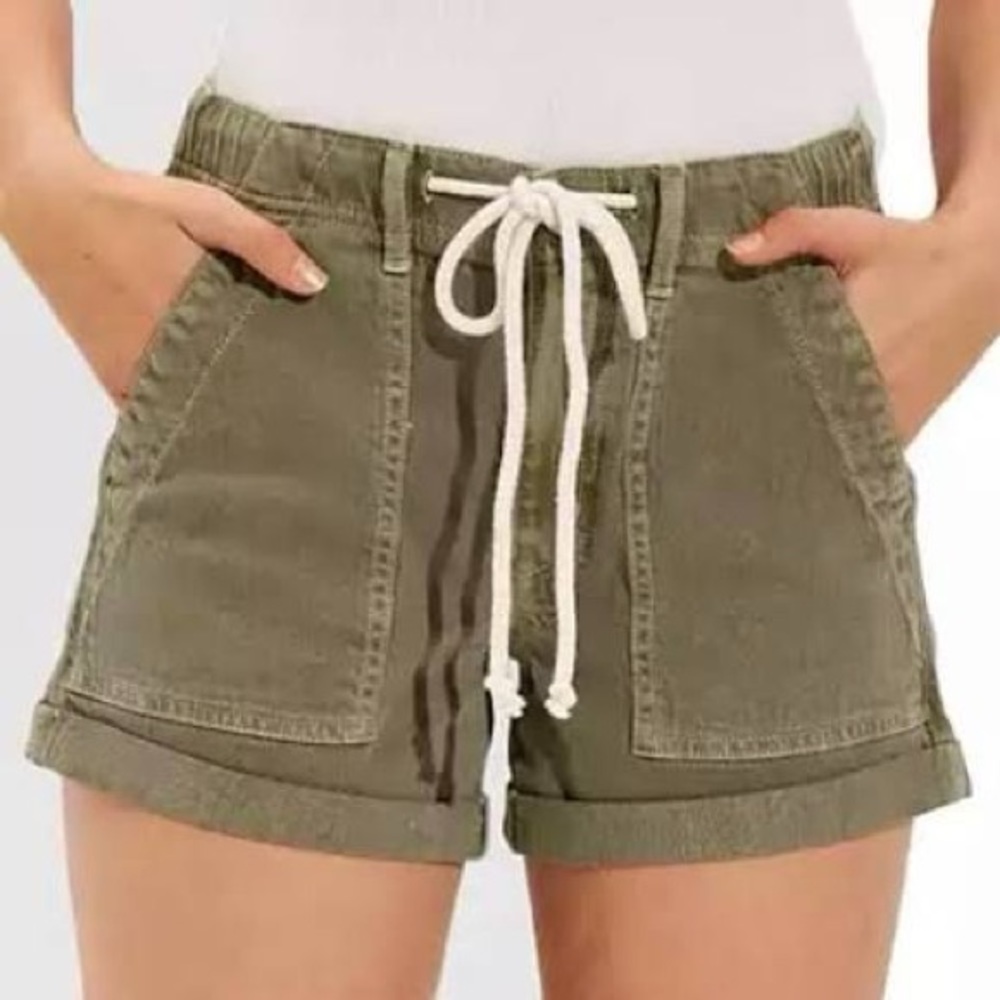 AE Low-rise Denim Tomgirl Short, Olive